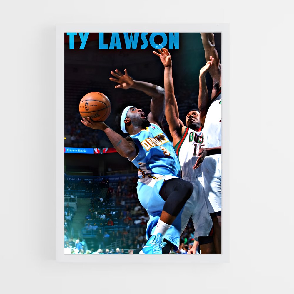 Poster Ty Lawson en Action – affiche Basketball (vue 3)